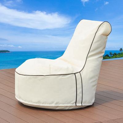 China All Weather High Back Support Quick Dry White Removable Cover Waterproof UV Resistant Outdoor Leisure Lounge Beach Bean Bag Chair for sale