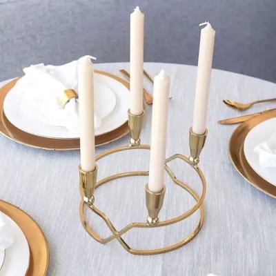 China Home Decoration Candle Holder Home Decoration Price Tray Country Candlesticks Material French Candlestick for sale