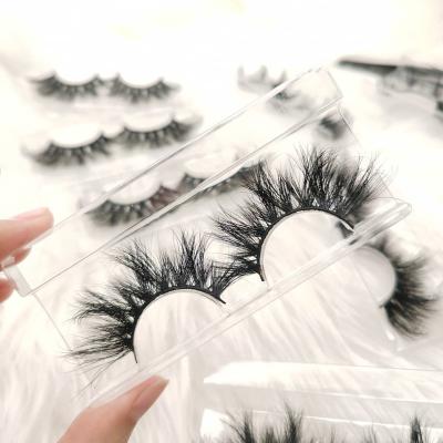 China Private Label 25mm 3D Mink Eyelashes Clear Buttery Custom Wholesale Natural Mink Eyelashes Goods Up to 25-30 Times Lashes Box Eyelash Box for sale