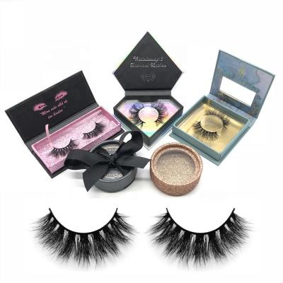 China Long Natural Box of 3D Mink Eyelashes With Customized Packaging for sale