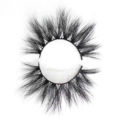 China Up to 25-30 Times 2020 Durable Custom Private Label Mink Lashes 25mm Lashes 3D Real Mink Eyelashes for sale