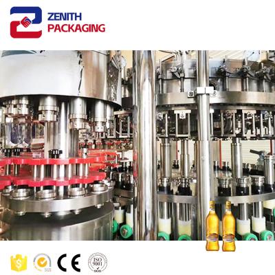 China Food Customized small beer/carbonated beverage glass bottle three-in-one filling machine equipment for sale