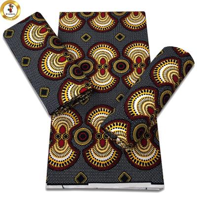 China African Ankara Anti-Static Wax 6 Yards Cotton Wax Print Fabrics 100% Wax For Garment for sale