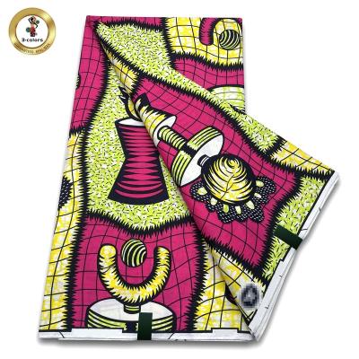 中国 Anti-Static African Wax Prints Fabric 6 Yards African Cotton Real Wax Printed Real Fabric Real Wax Fabric 販売のため