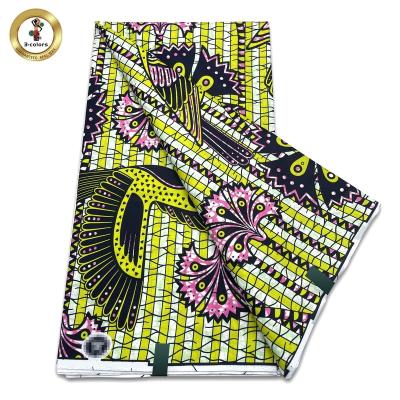 Κίνα 2022 New High Quality Cotton Wax Fabric Anti-static African Print Garment Fabric 6 Yard Wax Royal Ankara Nigeria προς πώληση