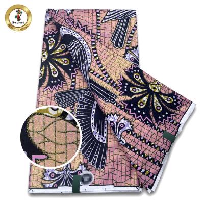 중국 2022Ankara Gold Real Ghana Wax Block Quarts Anti-Static Fabrics Cotton African Real Wax Prints Fabrics Designs 판매용