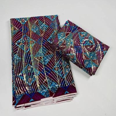 China 2021 Popular Designs Wax Sequin Fabrics Ankara Sequins 100 African Cotton Anti-Static For Cloth à venda