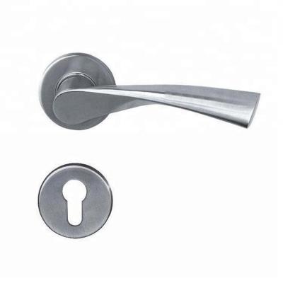 China Modern Knurled Interior Door Handle Stainless Steel Hardware Modern Knurled Door Handle for sale