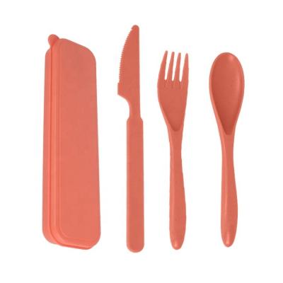 China Home Hotel Restaurant Party Factory Price Wheat Cutlery Set 2023 Environmentally Friendly Biodegradable Reusable for sale