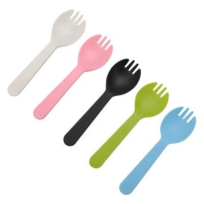 China Hotel Restaurant Party Home Hot Sale Cheap Price Dinner Festival Using Colorful Disposable Plastic Cake Dessert Fork for sale