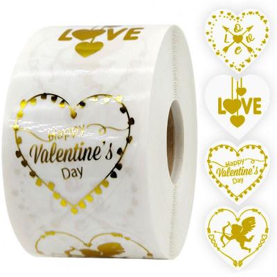 China Decorative Sticker Printing Custom Adhesive Gold Foil Stickers Waterproof Name Tags Roll for sale