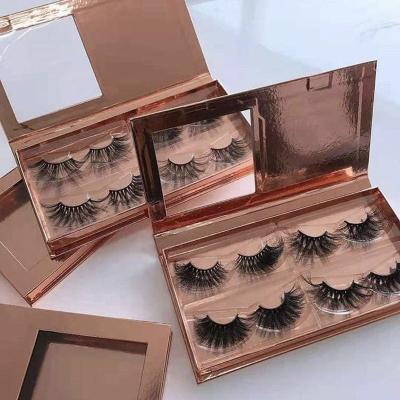 China Long 100% Natural Mink Eyelash Set Mink Eyelash Factory OEM Mink Eyelashes And Glue And Tweezers With Magnetic Box Customized for sale