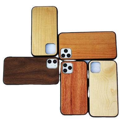 China High quality shockproof luxury bamboo wooden tpu phone case for iphone Te koop