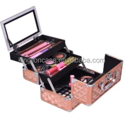 China 2018 New Design Aluminum Cosmetic Case Enough Compartments for sale