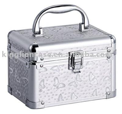 China Small Cosmetic Case Aluminum Butterfly Tattoos Professional Makeup Box for sale