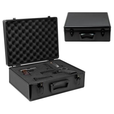 China Custom Hand Gun Case Airsoft Gun Aluminum Safety Chain Hard Locking Storage or Display Box for sale