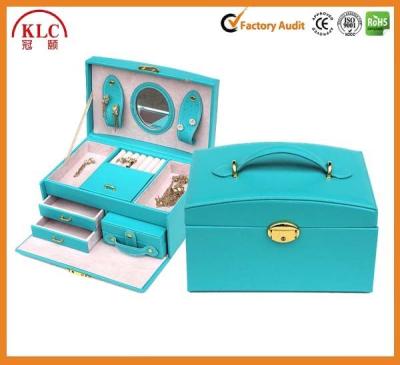 China Viable Faux Leather Jewelry Carrying Case, Valuables Storage Box, Jewelry Box for sale