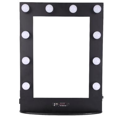 China Fashion Makeup Led Mirror Rectangular Studio Lighted Makeup Stage Mirror for sale