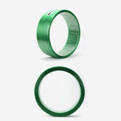 China Green Color Manual Wrapping Plastic Pet Strap Reel Polyester Tying Manufacturer for sale