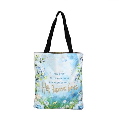 China High Quality Eco-friendly Natural Cotton Tote Bag Cotton Library Bag Washed Cotton Bag for sale