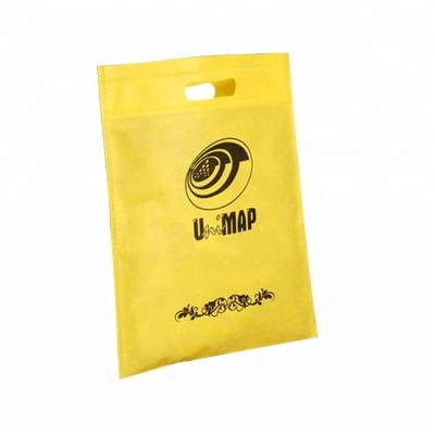 China Recycle And Durable Heat Press Custom Logo Print Eco Friendly Recycled Shopping Bag Die Cut Non Woven Bag for sale