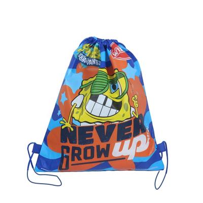 China Personalized Eco-Friendly Promotion Custom Gym Drawstring Backpack Bag Natural Non-woven School Eco-Friendly for sale