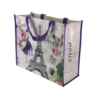 China Eco-Friendly Reusable Grocery Shopping Tote Eco-Friendly Waterproof PP Woven Bag Laminated PP Woven Bags for sale