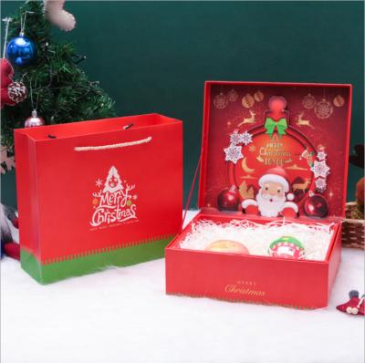 China Disposable Custom Recycled Christmas Kraft Paper Gift Candy Box Set for sale