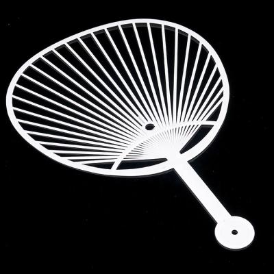 China Europe round decorative empty pp round circular hand fan for sale