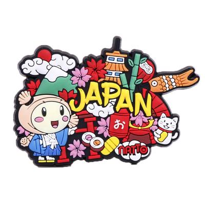 China Japan Traditional Rubber 3D Souvenir Fridge Magnet for sale