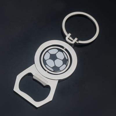 China Form Stainless Steel Metal Key Chain With Beer Bottle Opener for sale