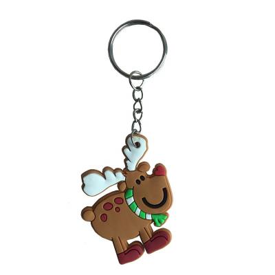 China Festival Christmas Innovative Soft PVC 3D Rubber Key Chain for sale