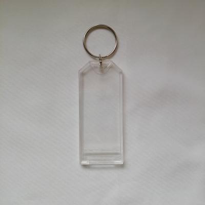 China Festival Rectangle Photo Bulk Clear Plastic Acrylic Frame Key Chain for sale