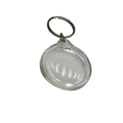 China Festival Cheap Round Clear Plastic Acrylic Photo Insert Digital Key Chain for sale