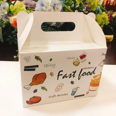 China Recyclable take away food boxes french fries fried chicken nuggets carton food wrapping paper boxHot for sale