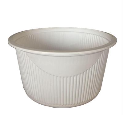 China Sustainable Biodegradable Disposable Cornstarch Packing Bucket Food Bowl Waterproof And Firm for sale