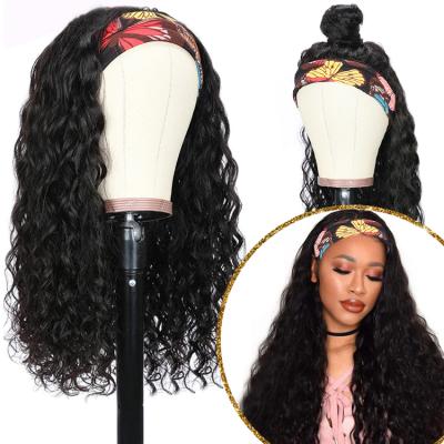 China Raw Deep Wave Deep Wave Human Hair Wigs For Black Women,Malaysian Cuticle Aligned Virgin Hair Headband Wigs for sale