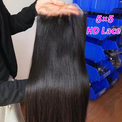 China Easily Styled Straight Lace Closure Wigs 5x5 Lace Closure Hair Wig Closure Wigs for sale