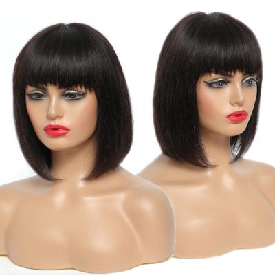 China Straight Human Hair Lace Front Wig Lace Front Wigs With Bangs Peruvian Lead Wig for sale