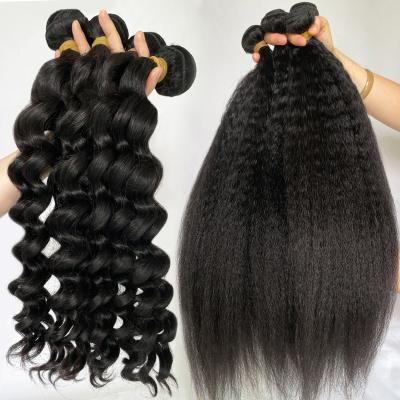 China Brazilian Curly Bundles Straight/Yaki Weave Bundles Brazilian Hair Bundles Virgin Mink Straight Curly Human Hair Bundles for sale