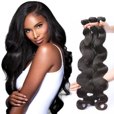 China Unprocessed Body Wave 100 Human Body Wave Bundles Virgin Brazilian Double Drawn Hair for sale