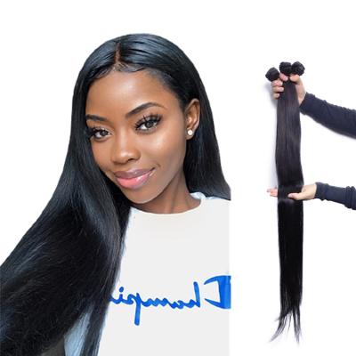 China Easily Styled Wholesale Straight Brazilian Hair Bundles Raw Virgin Cuticle Aligned Natural Hair Extension for sale