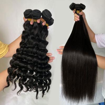 China 1 Pcs Deep Wave Wet Wavy Hair Brand Loose Wave Bundles Wavy Bundles for sale