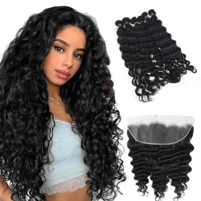 China Brazilian Deep Wave Virgin Cuticle Aligned Hair Bundles & Grade 8A, Peruvian Hair Headbands Wholesale Bundle for sale