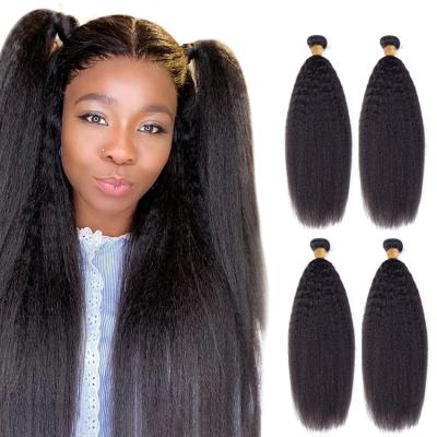 China Curly Straight Raw Peruvian Straight / Yaki Yaki Hair Bundles , Curly Straight Virgin Hair Cuticle Aligned Hair Extension for sale