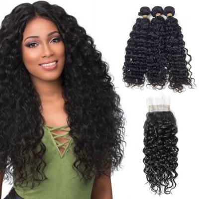 China Curly Hair Weaves Malaysian Curly Hair Bundles With Full Lace Frontal Closure for sale