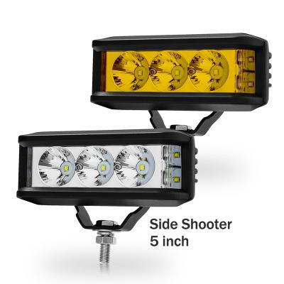 China 6063 Die Casting Aluminum Alloy Housing Wholesale 5 Inch Off Road Car Led Auxialiary Lights, Mini Led Light Pods White Yellow Side Shooter Led Work Light Bar for sale