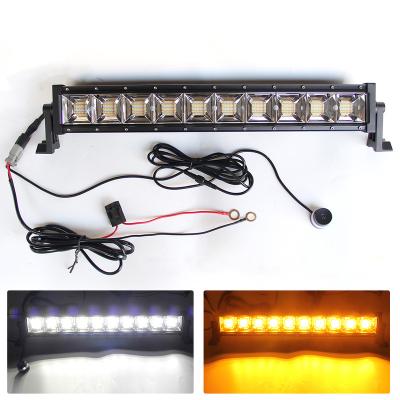 China 2020 Diecast Aluminum Housing Wiring Control 1800K 6500K Led Bar Light , 22 Inch 100w 12 Volt 4x4 Strobe Dual Color Led Light Bar for sale