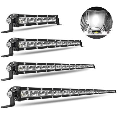 China Emark DOT ECE OEM High Quality Ip68 12 High Power 24 Volt 20 Inch Off Road Car 26 Inch Super Slim Single Row Led Light Bar 8