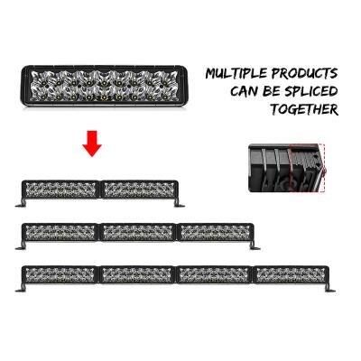 China High Quality Waterproof Automotive Truck 12v 120w 4x4 10 inch Mini Double Row Led Light Offroad Breathing White Bar Hole 10 20 Inch for sale